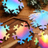 PerKoop 100 Pcs 6 Inch Large Double-sided Snowflakes Cutouts, Holographic Paper for Winter Classroom Decor Supplies