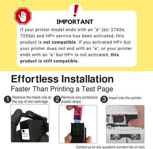 Limeink Remanufactured Ink Cartridges Replacement for HP 64 - Combo Pack for HP Envy Printers