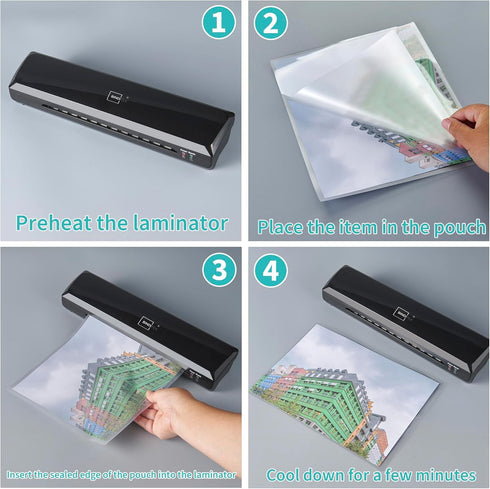 Binditek 300 Pack 3 Mil Thermal Laminating Pouches, 9x11.5 Inches Ultra Clear Sheets for Letter Size, Round Corner,