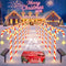 Solar Christmas Lights Outdoor Decorations: 24-Pack Candy Cane Pathway Lights with 10