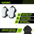 AWP Non-Marring Roofing Sub-Floor/Underlayment & Tile Knee Pads with Heavy Duty Foam Padding