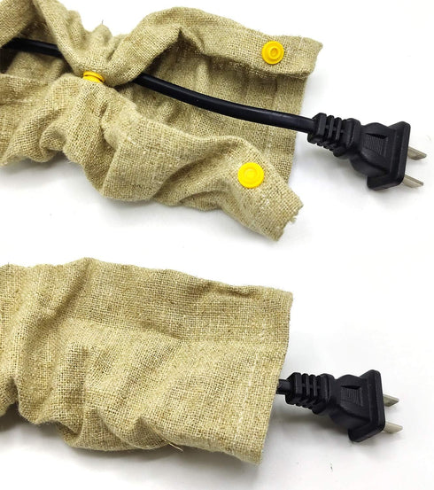 ECUDIS 2 Pack 6 Chandelier Cord Cover, Feet Chain Cover for Chandelier Lighting Wires, Brown