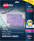Avery Printable Return Address Labels with Sure Feed - 2/3" x 1-3/4", Glossy Clear, 600 Blank Mailing Labels