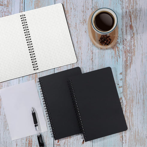 EUSOAR Graph Paper Notebook, A5 6Packs 5.5"x8.3" 120 Pages Hardcover Grid Paper Notebook Journals, Wirebound for