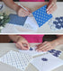T&M Quality Designs LLC 100 5 Set, 4 6 Inch All Occasion Assorted Blank Cards Blue Pattern Designs Stationery