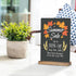7.9x5.1 (3 Pack 7.9x5.1) Desktop Chalkboard Sign with Wood Base, Message Board Menu Board Chalkboard for Shop Wedding