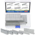 Glarks 3624Pcs 18 Gauge Narrow Crown Staples, 4 Sizes Galvanized Crown Narrow Staples Assortment Kit