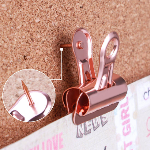 Yalis Push Pins Clips 15-Count - Pinning No Holes for Paper, Creative Paper Clips with Tack for Cork Board