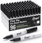 Dry Erase Markers Bulk, 96 Pack Fine Point Tip Black Markers, Low Odor for Whiteboard, Office, Home Use