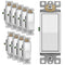ENERLITES 91150-W-10PCS Decorator Paddle Rocker Light Switch, 10 Pack, Residential Grade, White