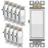 ENERLITES 91150-W-10PCS Decorator Paddle Rocker Light Switch, 10 Pack, Residential Grade, White