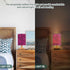 ALAZA Bedside Table Lamp for Bedroom Purple Animal Print Nightstand LED Light Lamps with USB Port Linen Fabric Shade
