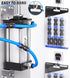TAILONZ PNEUMATIC Blue Straight 1/8 inch Tube OD Push to Connect Tube Fittings, Pack of 2