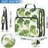 Fisyme 3 Retro Broccoli Zipper Binder Ring with Zipper and Shoulder Strap Large Capacity Multi-Pocket Binder Organizer