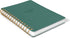 Orange Circle Studio! Agatha Notebook Current Mood 5.75" x 8.25" Round Corner Notebook with 208 Lined Pages, Storage Pocket, Debossed Cover and Lay-Flat Wire-O Binding in Hunter Green
