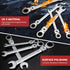 Pilida 1/2 Inch Ratcheting Combination Wrench, 12 Point SAE Flex Head Gear Wrench, 72 Teeth Chrome Vanadium Steel