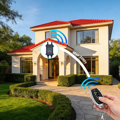DC12V 30A 328Ft Wireless Remote Control Relay Wireless Remote Switch,Waterproof Wireless Relay Switch Relay