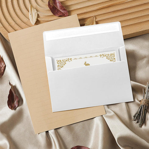 VANRA 150 Pack A6 Invitation Envelopes for 4x6 Greeting Cards, Self Seal White Envelopes for Wedding Invitations