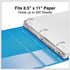 Universal UNV20723 11 in. x 8.5 in. 1.5 in. Capacity 3 Rings Slant D-Ring View Binder - Light Blue