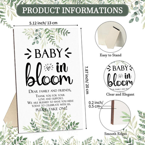 Maitys Baby Shower Party Seed Packets Favors 100 Pcs Baby in Bloom Sign Self Adhesive Envelopes Baby Shower Decor