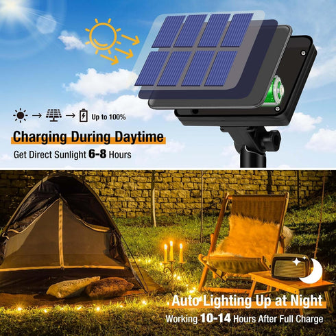 2 Pack 160LED 66FT 8 btfarm Solar String Lights Outdoor - Solar Fairy Lights Outside Waterproof Modes, Copper Wire