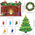 Christmas Bulletin Board Set Christmas Tree Fireplace Bulletin Board Decorations XMAS Holiday Board Classroom Decoration Cutouts for Calendars Bulletin Boards Classrooms