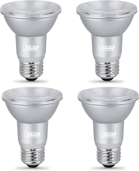 Feit Electric PAR20 LED Bulbs, 50W Equivalent, 5000K Daylight, Dimmable, E26 Base, 450 Lumens, 22-Year Lifetime, 4 Pack