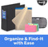 Find It File Folder Notepad - Manila - Pack of 12 - 9.5 x 12.5 Inch Notebook Organizer for Filing and Document