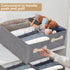 Stackable Storage Bins with Lids, 1 Pack Foldable Closet Organizer for Clothes