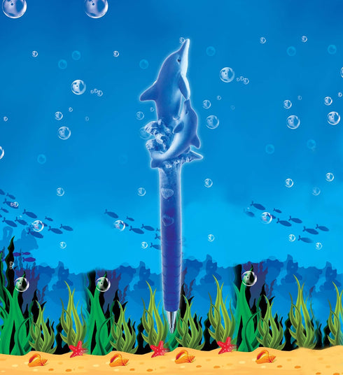 Planet Pens Dolphin and Calf Pen, Unique Office Supplies, Fun Pens for Kids and Adults