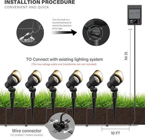 Malibu Low Voltage Landscape Lighting 20W Outdoor Spotlight G4 Halogen Bulb