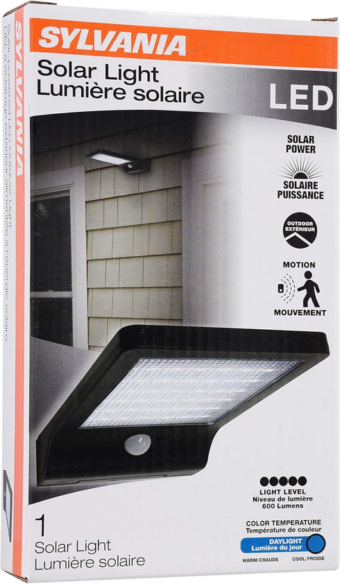SYLVANIA Solar Flood Light Luminaire with Daylight Sensor, LED and Battery Included, 5000K, Daylight, Black Finish - 1 Pack (65000) by LEDVANCE