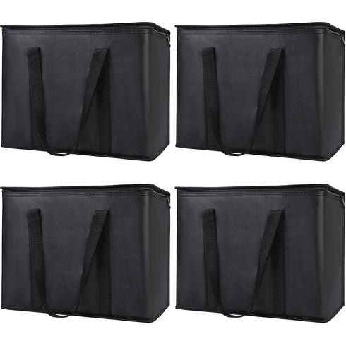 4-Pack Insulated Reusable Shopping Grocery Bags, X-Large Soft Cooler Bag Insulated, Boadon