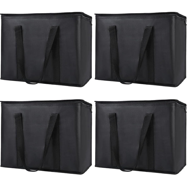 4-Pack Insulated Reusable Shopping Grocery Bags, X-Large Soft Cooler Bag Insulated, Boadon