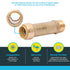 SharkBite 3/4 Inch MNPT Slip Adapter - Push to Connect Brass Plumbing Fitting for Copper, CPVC, U3134LFA