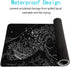 Black Gaming Laptop Mouse Pad, Sea Wave Big Mice Pads, Waterproof Non-Slip 31.5 x 11.8 inches, Kanagawa Surfing Mouse