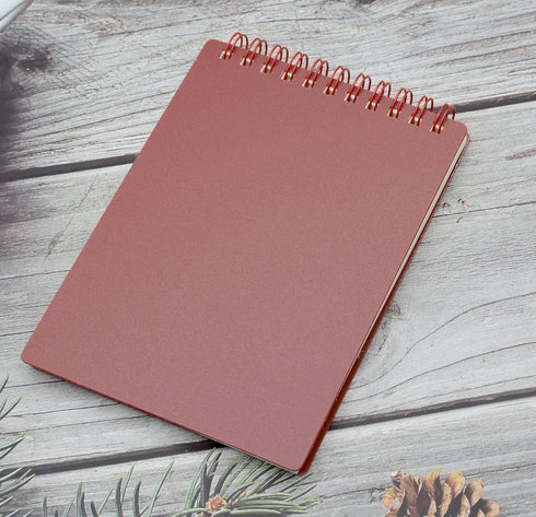 Yansanido Top Bound Spiral Notebook, 4 Pcs 4 Color A6 Size, 80 Sheets (160 Pages) Thick Plastic Journal
