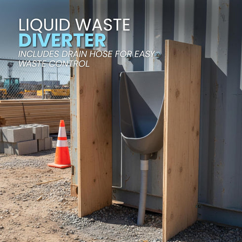 Waterless Urinal with Hose - UV Resistant Outside Urinal, Outdoor Plastic Urinals, Outdoor Toilet, Garage Urinal, Urine