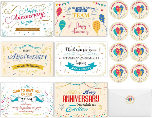 72Sets Employee Anniversary Cards Business Employee Thank You Cards Encouragement Work Team