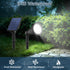 6000K, 9.8ft IP65 2 Pack T-SUNUS Christmas Solar Powered LED Spot Light White Separated Panel with Cable Waterproof
