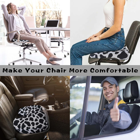 Nojuikm Tailbone Tailbone Cowprint Seat Cushion for Pain Relief Office Computer Memory Foam Chair Cushion for Pressure