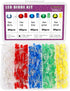 Juasky 400pcs Led Light Diode Kit5mm Light Emitting Diodes Assortment for Science Experiment