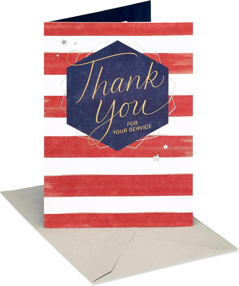 American Greetings Thank You Card for Veteran (Gratitude and Admiration)