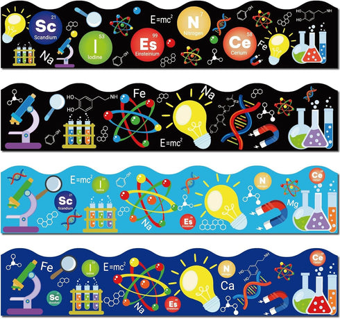 Fankya 68 Ft Science Bulletin Board Borders Stem Science Classroom Decorations Light Bulb