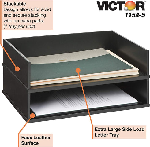 Victor Technology, LLC Midnight Black Desk Tray
