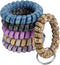BIHRTC Pack of 6 Keychain Bracelet Key Holder Wristlet, Flexible Spiral Wrist Coil Key Chain