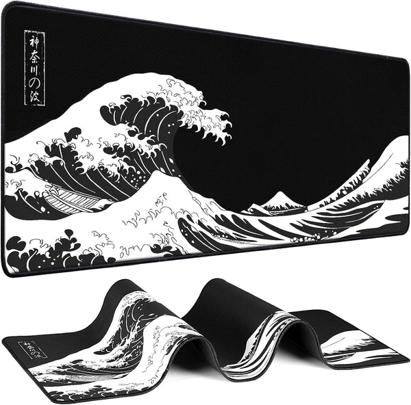 Yuhijoy Mouse Pad Gaming - Desk Mat for Keyboard and Mouse - Kanagawa