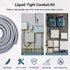 Neoaider 3/4 Inch 25FT 5 5 Liquid Tight Conduit and Connector Kit, Flexible Non Metallic Electrical Conduit