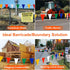 Multicolor Pennant Safety Flags, Perimeter Warning Flag Banner Line for Construction/Traffic Barrier/Parking