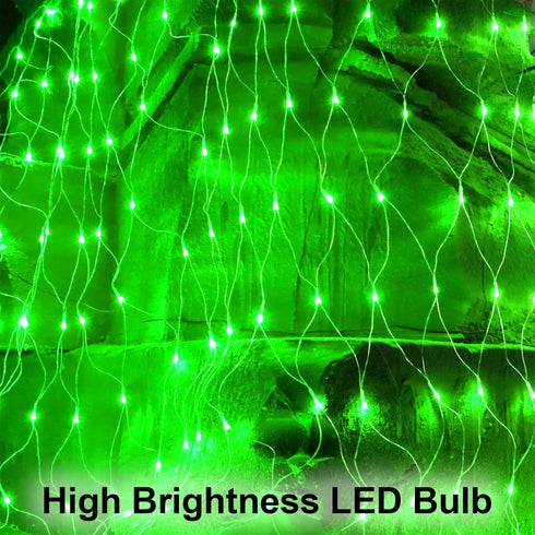 Decorations,9.9ft 6.6ft 208 Lights,IP44 8 Green Halloween Christmas Net Lights Outdoor x LED Indoor Twinkle Mesh Bush